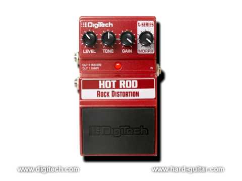 Digitech Hot Rod pedal Demonstration Review - Rock Distortion pedal (stompbox)
