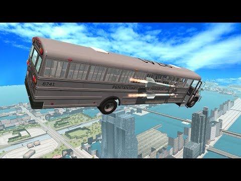 Rocket Ride Crashes #13 (JET BUS) - BeamNG Drive