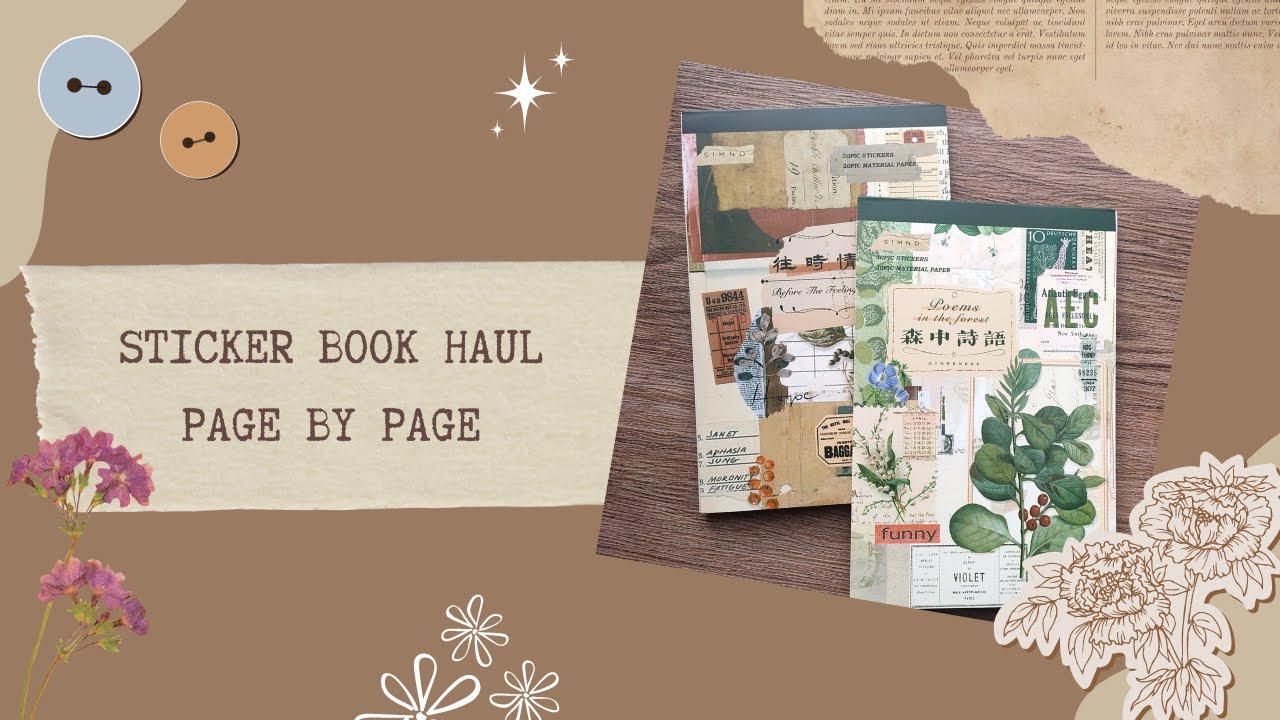 Vintage Sticker Book Haul Page by Page Best Choice for Scrapbooking and Journaling