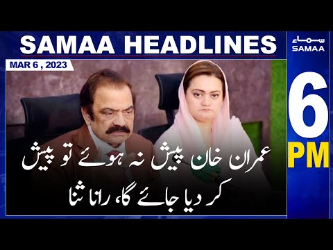 Samaa News Headlines 6PM | SAMAA TV | 6th March 2023