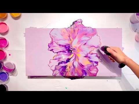 Pastel Violet Dutch Pour Tutorial💜 / Fluid Acrylic Painting