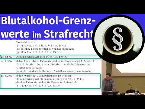 Blutalkohol-Grenzwerte im Strafrecht