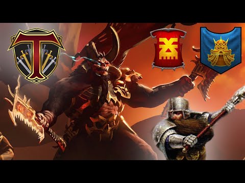 Glorious Skarbrand & Hammerers! Khorne vs Dwarfs - Total War Warhammer 3
