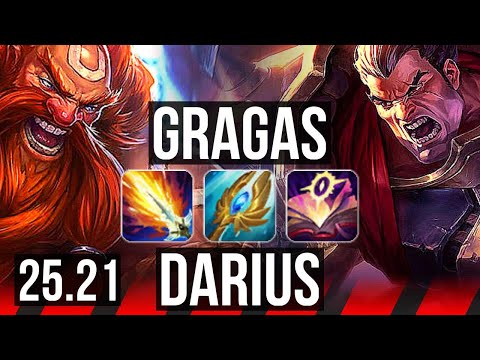 GRAGAS vs DARIUS (TOP) | 10/0/9, 8 solo kills, 1400+ games, Legendary | EUW Master | 25.21