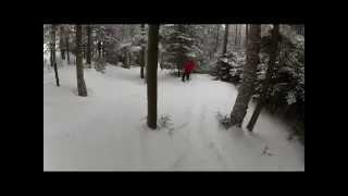 preview picture of video 'gore mountain ski resort glades and park 2/23/13'