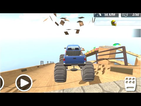 Monster Truck Mega Ramp Extreme Stunts GT Racing | Gameplay #1 Blue Truck