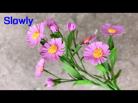 ABC TV | How To Make Aster Amellus Paper Flower With Shape Punch (Slowly) - Craft Tutorial