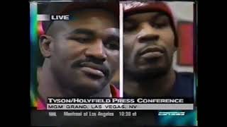 Mike Tyson vs Evander Holyfield first fight Press Conference