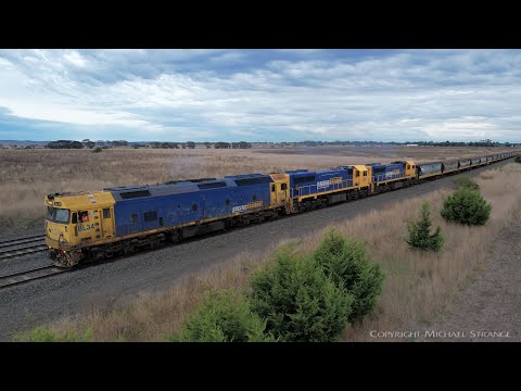 9146 Pacific National Broad Gauge Grain Train Departs Gheringhap Loop (29/4/2022) - PoathTV Railways
