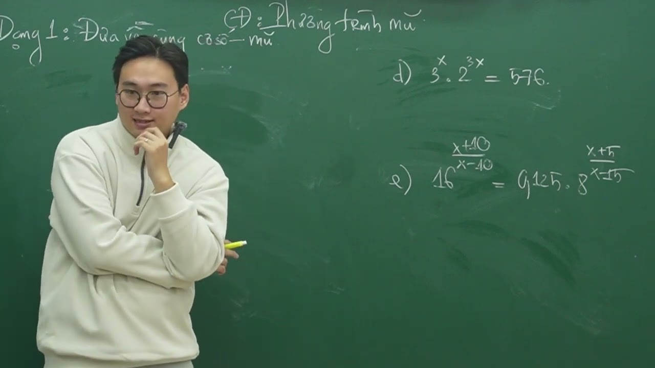 PHƯƠNG TRÌNH MŨ BUỔI 1