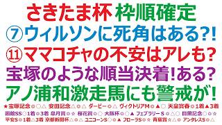 【さきたま杯2026】枠順確定　⑦ウィルソンテソーロの死角はあるのか？！⑪ママコチャの不安はアレも？宝塚記念のような順当決着は、ある？アノ浦和激走馬にも、警戒が必要です。