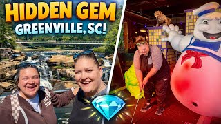  Greenville, SC: HIDDEN GEM? Waterfall + Movie Mini Golf + 6th Ranked Food Hall In USA Review