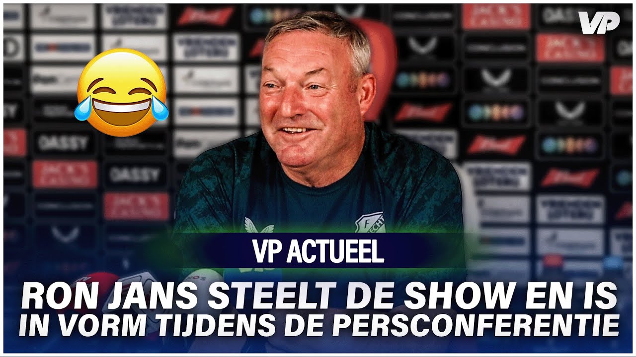 Thumbnail for article: Jans heeft lachers op zijn hand in perszaal: 'Hele uitvak zong Ronnie, Ronnie'