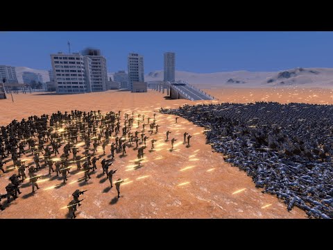 500 Modern Soldiers Vs 5000 Knights Ultimate Epic Battle Simulator UEBS | Modern Vs Medieval Army