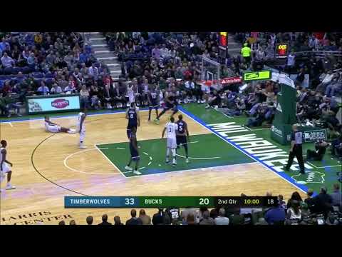Khris Middleton Balls Up for 4 Point Play | NBA December 28, 2017 Bucks vs Timberwolves