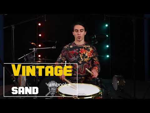 Wambooka Vintage Sand 14 pollici da rullante - suono controllato con sordine laterali rimovibili.