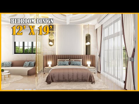 Lavish Bedroom Interior 12x19 feet Walkthrough #bedroomdesign #interiordesign #bedroom #bedroomdecor