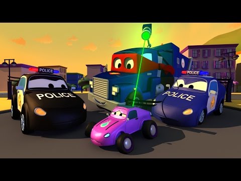 Carl le SUPER TRUCK et Le CAMION de POLICE à Car City | Dessin animé pour les enfants