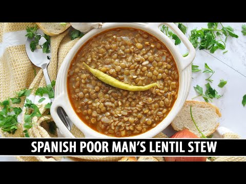 Spanish Poor Man's Lentil Stew | Quick & EASY One-Pot Recipe