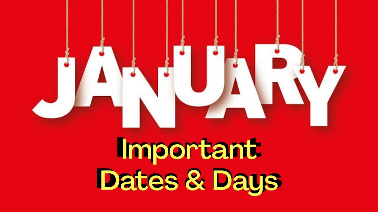 Important Dates & Days - January