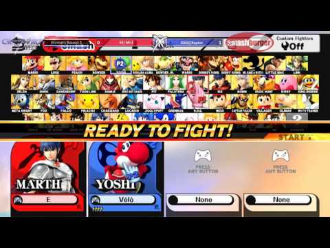SS | Mr.E (Sheik/Marth) vs IQHQ | Raptor (Yoshi) @ Sm4shburger 2!