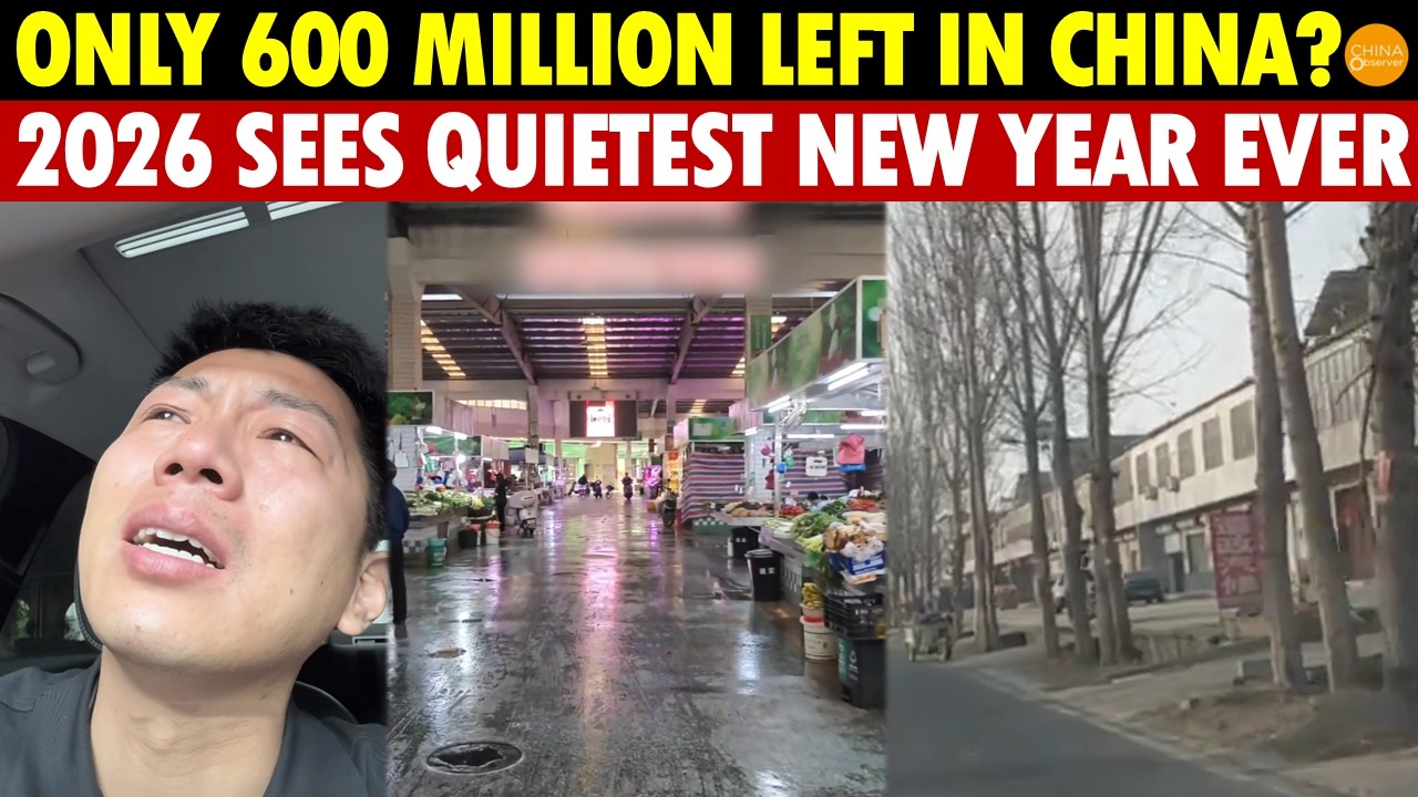 Only 600 Million Left in China? 2026 Sees Quietest New Year Ever, Not a Soul on the Streets