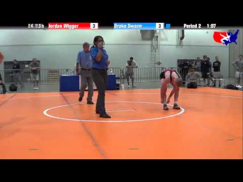 Jordan Wigger vs. Drake Swarm at 2013 Junior Nationals - FILA - FS