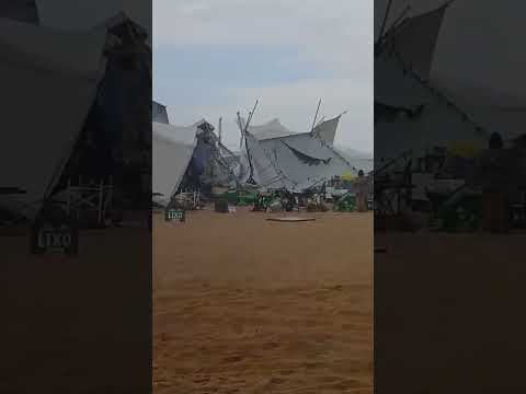 Temporal causou pânico na praia da Gaivota em Araguacema #rioaraguaia #chuva #tempestade #tornado
