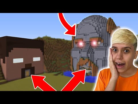 ENCONTRAMOS OS TEMPLOS SECRETOS DO NOTCH E HEROBRINE NO MINECRAFT!!