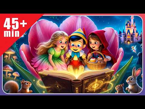 Bedtime Fairy Tales Compilation ✨ 45-Min | Pinocchio, Thumbelina, Little Red Riding Hood