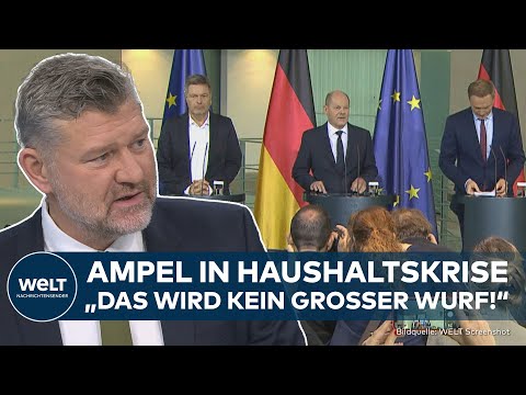 HAUSHALTSKRISE: Ampel unter Druck! Scholz, Habeck und Lindner suchen weiter nach Lösung