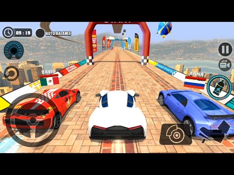 Impossible Car Tracks 3D - White Car Driving Simulator Stunts Multiplayer -Android Gameplay 2021