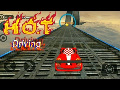 Impossible Car Tracks 3d - Red Sport Car - Hot Driving - Android Gameplay 2022
