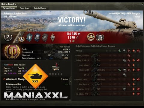 Renegade T54E2 - 3 víťazné znaky