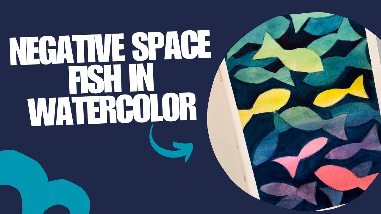 Negative Space Fish in Watercolor