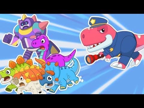 T-Rex Police is On Patrol | Halloween Song | Nursery Rhymes| Nuton & Lola