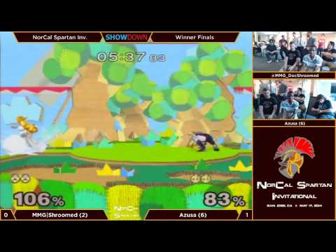NorCal Spartan Invitational 2014 - Winner Finals - MMG|Shroomed (Sheik) vs Azusa (Peach)