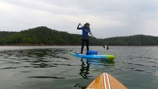preview picture of video 'Stand Up Paddling (SUP) Standup paddleboarding - Sinakharin, Thailand'