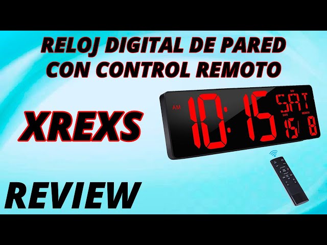 Vídeo relacionado con XREXS Reloj Digital 19,4x10,4cm LCD HD Pared y Mesa