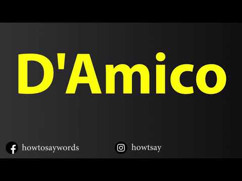 How To Pronounce D'Amico