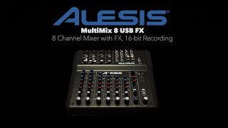 Video thumbnail for Alesis MultiMix 8 USB FX 8 Channel Mixer with FX, 16-bit Recording | Gear4music by Gear4music Guitars