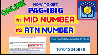 Pag IBIG Number MID RTN: How to Get PagIBIG RTN MID Number Online Cellphone 2024