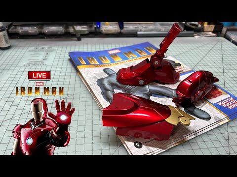 Build the Mark III Iron Man Armour LIVE - Stages 51-54 - More Right Leg Details