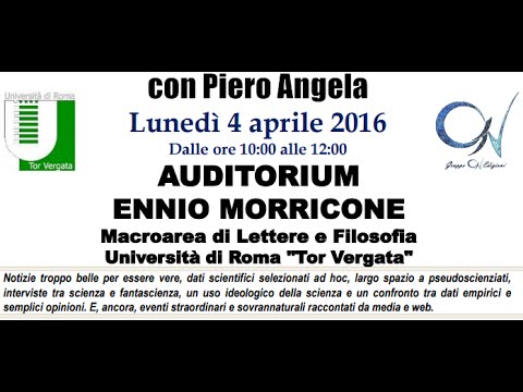 Piero Angela a Tor Vergata presenta il suo nuovo libro