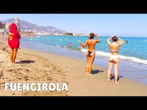 Spain Beach Walk [4K] ☀️ Fuengirola Malaga