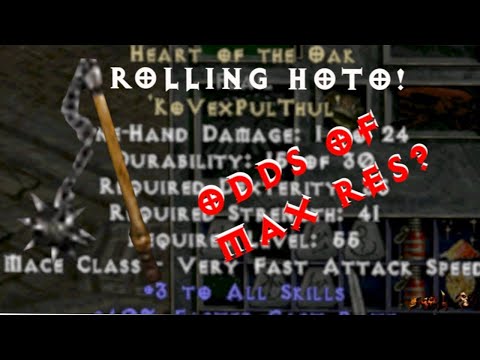 Diablo 2 - Rolling HOTO Runeword: How Hard Is It To Roll 40 All Res?