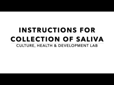 Instructions for the Collection of Saliva - Updated