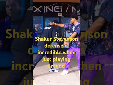 Shakur Stevenson shows Wallo his defense.
