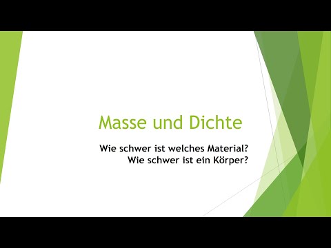 Mathe: Masse und Dichte einfach und kurz erklärt