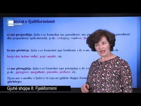 Gjuhë shqipe 8 - Fjalëformimi
